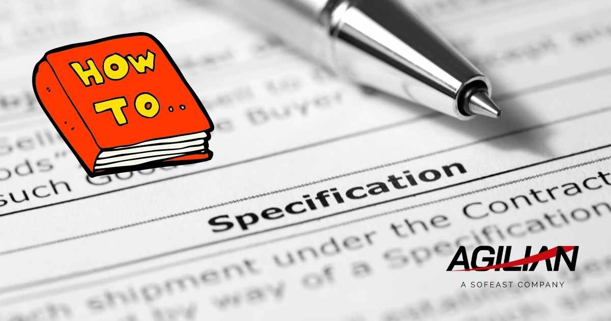 How to set product specifications