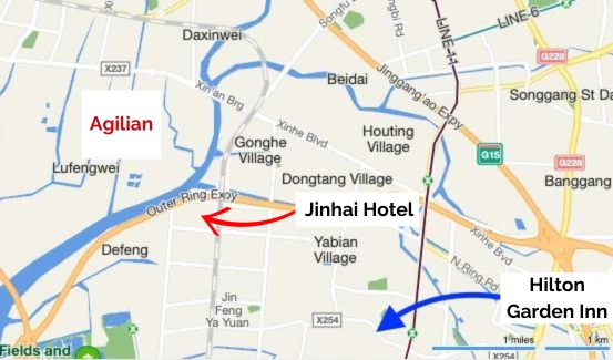 Agilian and shenzhen hotels locations