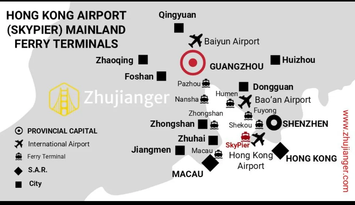 HKIA ferry destinations
