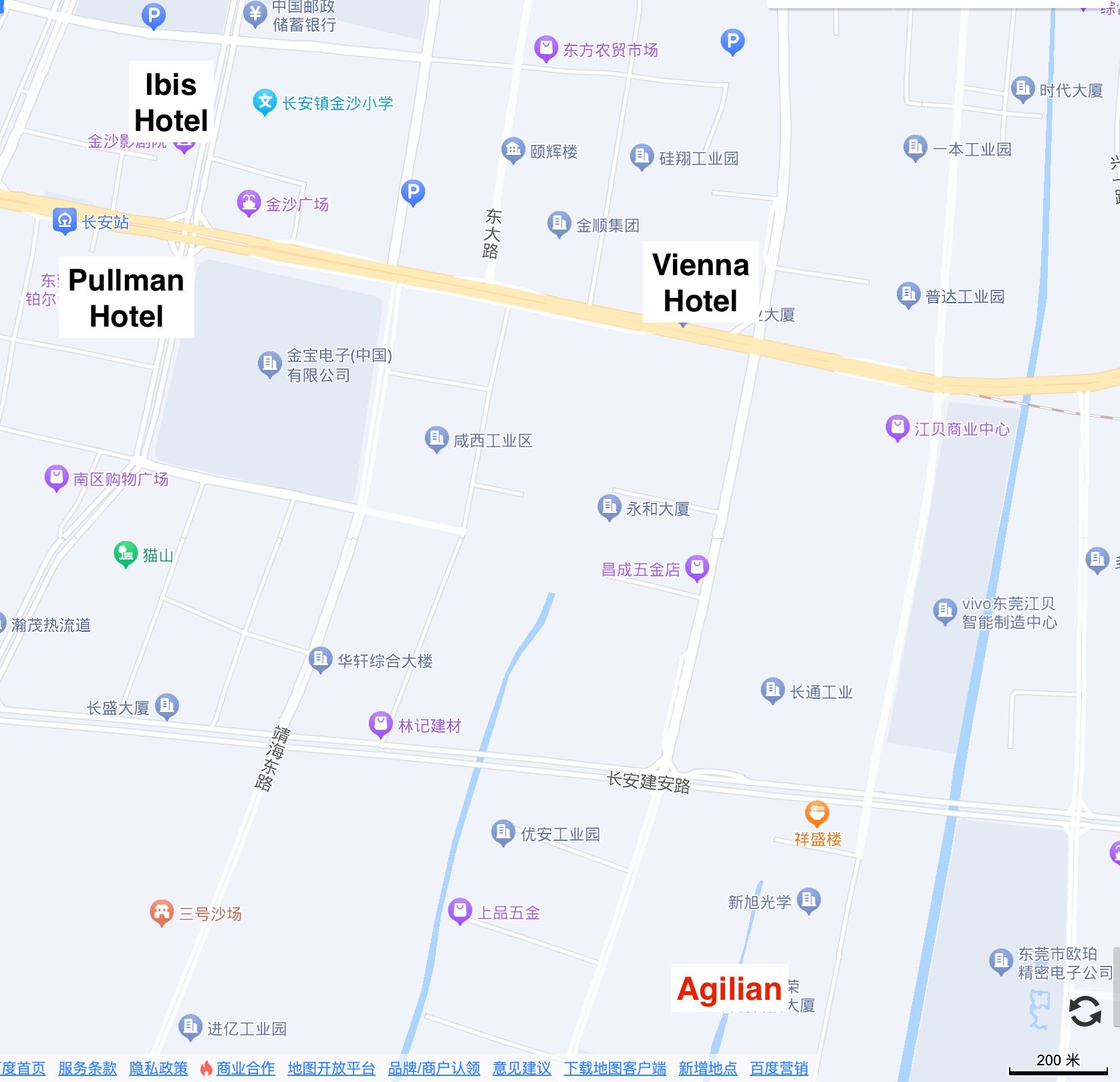 agilian local hotels map