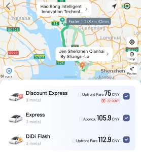 taxi from HKIA City Terminal at JEN Shenzhen Qianhai by Shangri-La to Agilian