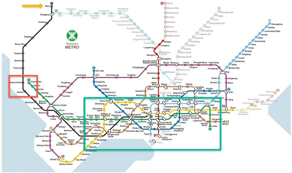 shenzhen metro map