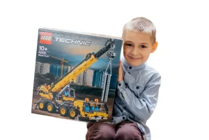 child with retail packaging